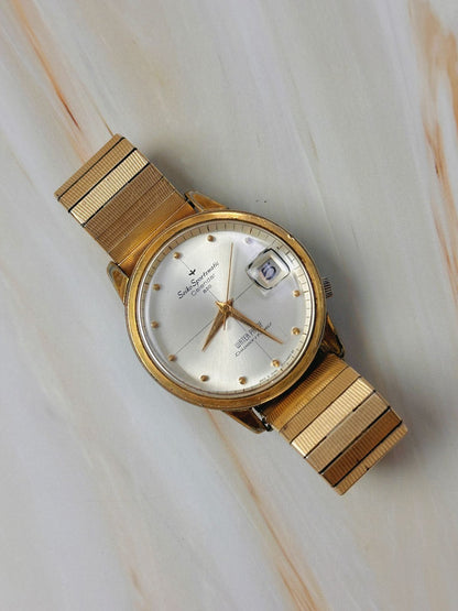 Seiko Sportsmatic Calendar 820 Vintage Automatic Watch – Gold Tone – Date – Diashock 17 Jewels