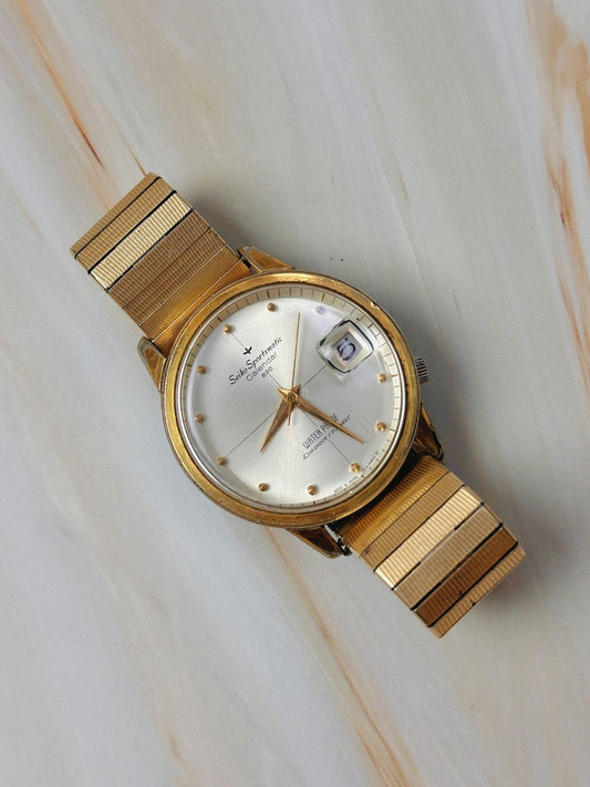 Seiko Sportsmatic Calendar 820 Vintage Automatic Watch – Gold Tone – Date – Diashock 17 Jewels